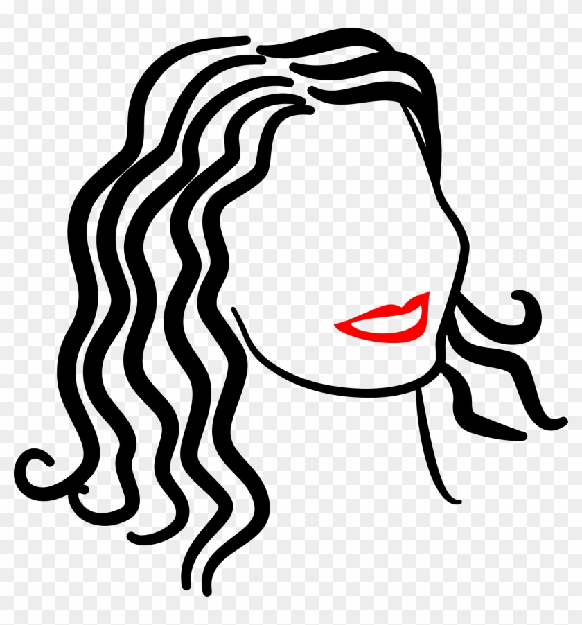 Female Line Art Sketch - Sonrisa De Mujer Dibujo #371322