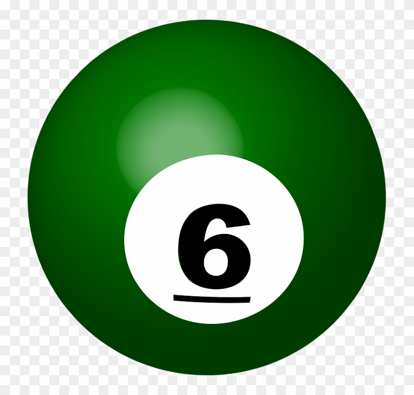 3d Number 10 Cliparts 11, - 6 Billiard Ball #372086