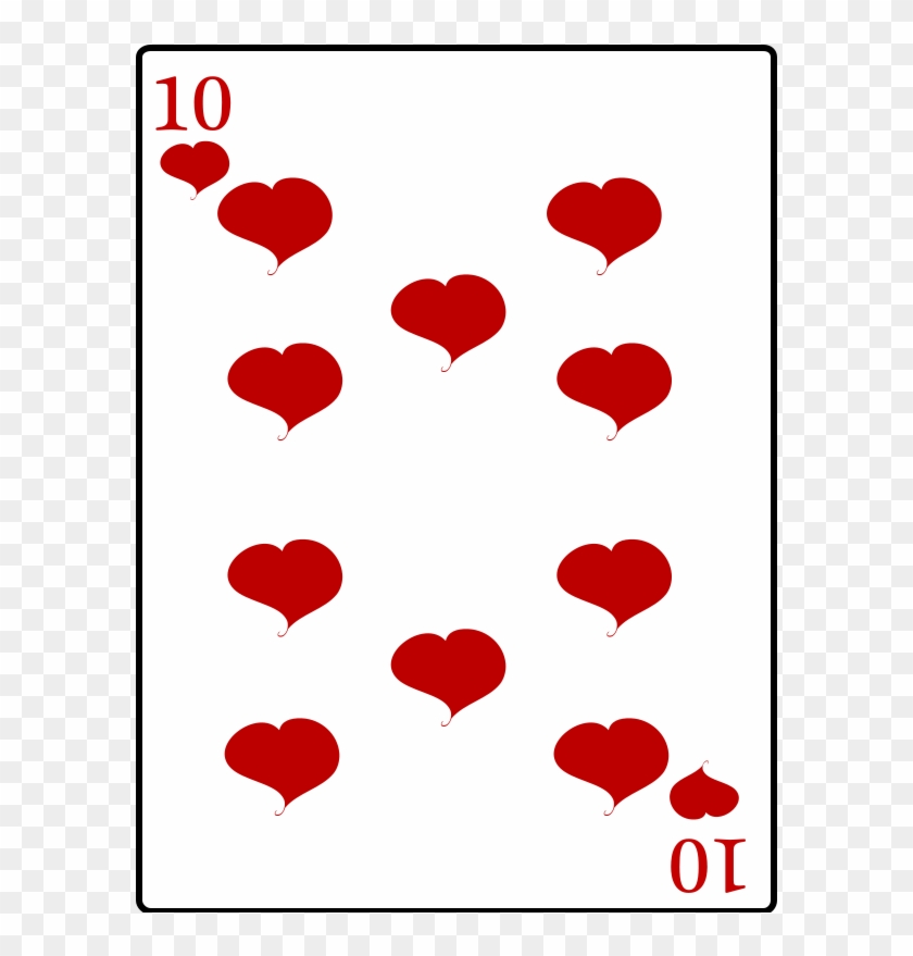 Free Playing Pipes Free 10 Of Hearts - Clip Art #372287