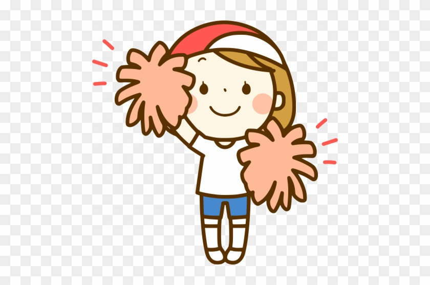 Cheer, Pom Pom And Tumbling - Cute Cheerleader Clipart #373054