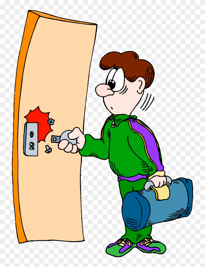 Pin Door Knob Clipart - Lock The Door Cartoon #373542