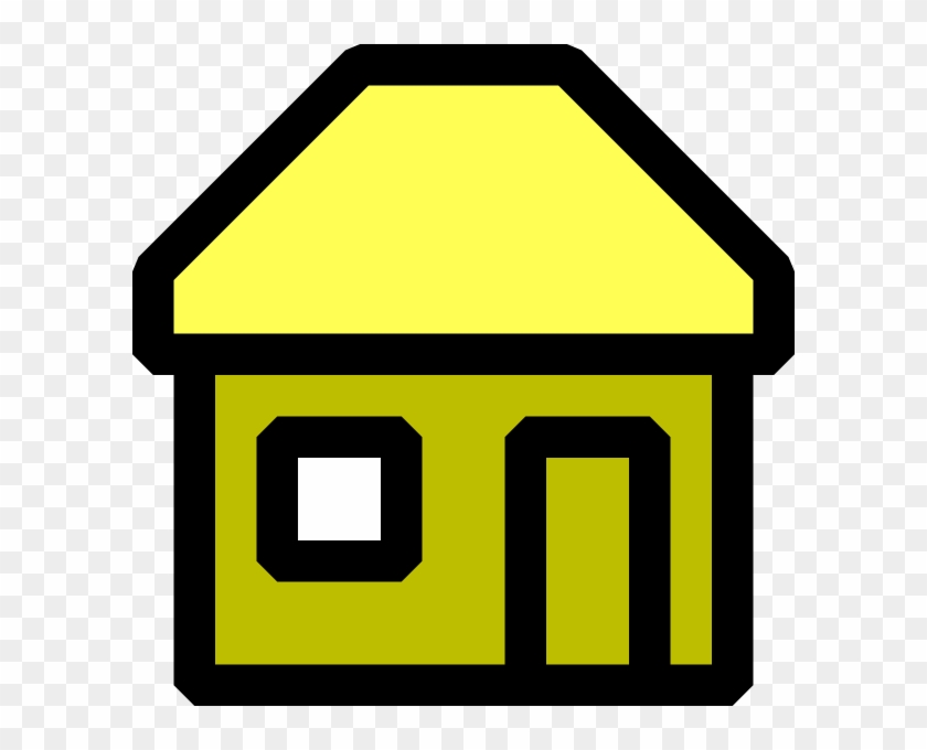 Yellow Home Clip Art - Black And White House #373959