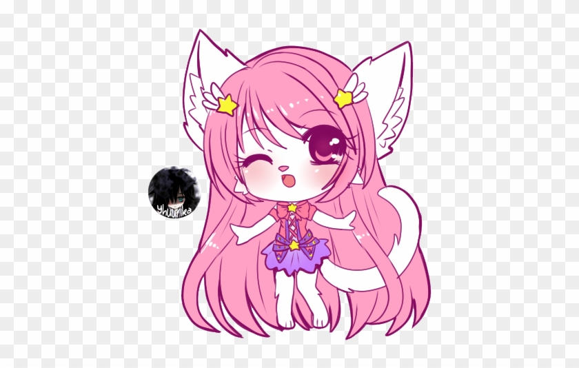 Yhuurika 6 0 = Chibi Pink Neko Lady Render = By Yhuurika - Dessin Manga Fille Chibie Couleur #375175