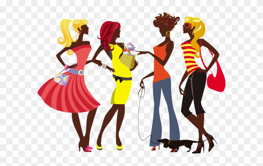 Cartoon Female Fashion Silhouette - Cartoon Female Fashion Silhouette #375651