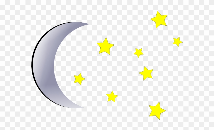 Stars And Moon Clipart - Star And Moon Clipart #375996