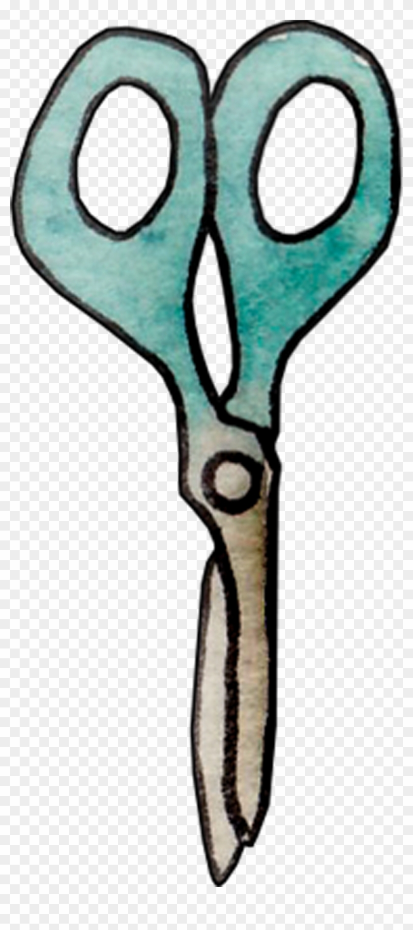 Scissors Commodity Watercolor Painting Clip Art - Scissors Commodity Watercolor Painting Clip Art #376364
