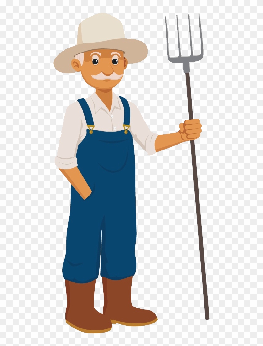 This High Quality Free Png Image Without Any Background - Cartoon Farmer Png #376837