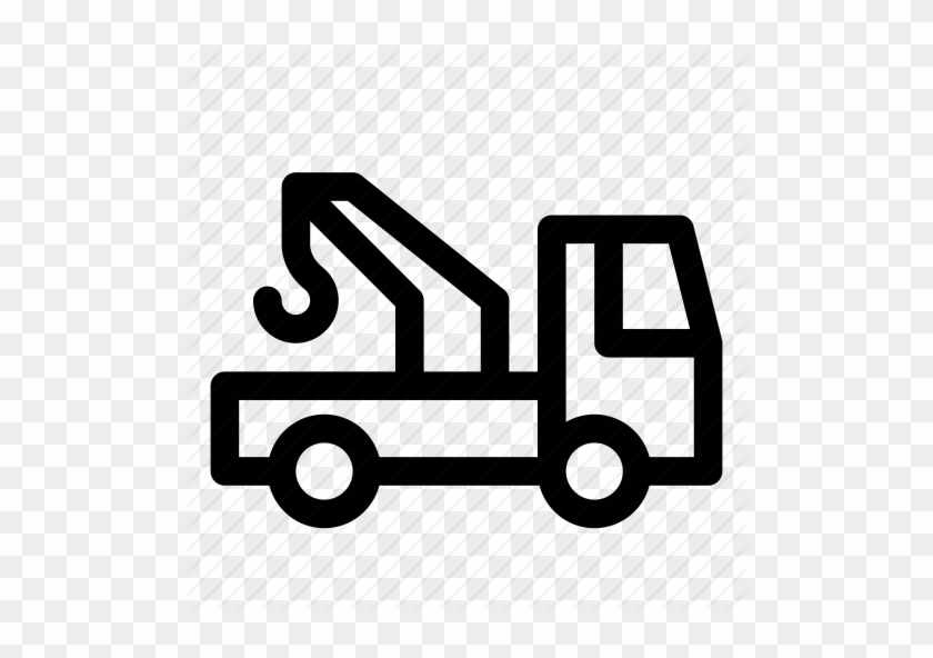 Autocrane, Car, Crane, Tow Truck, Transport, Truck, - Delivery Van Icon White #377984