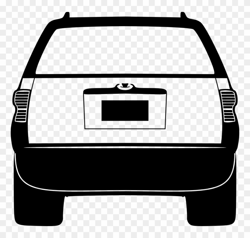 Tailgating Car Clipart Transparent Background - Car Silhouette Back Png #378021