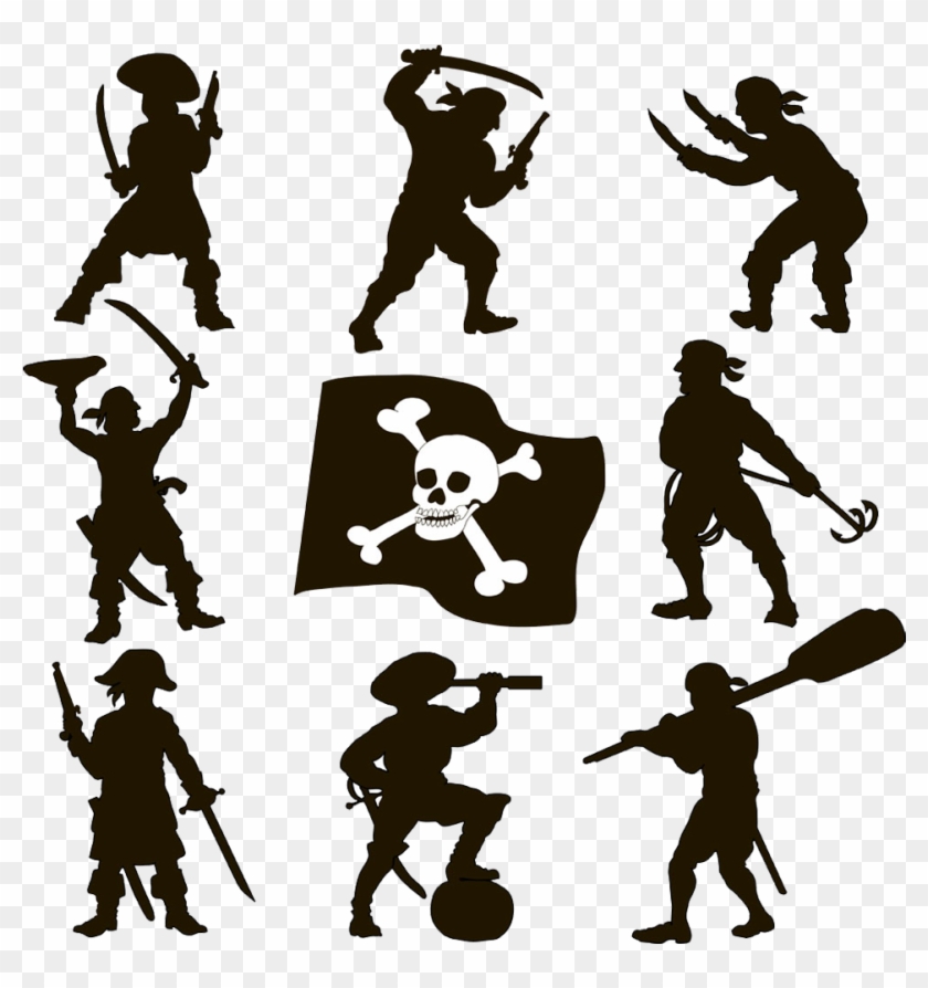 Silhouette Piracy Royalty Free Clip Art - Silhouette Piracy Royalty Free Clip Art #378542