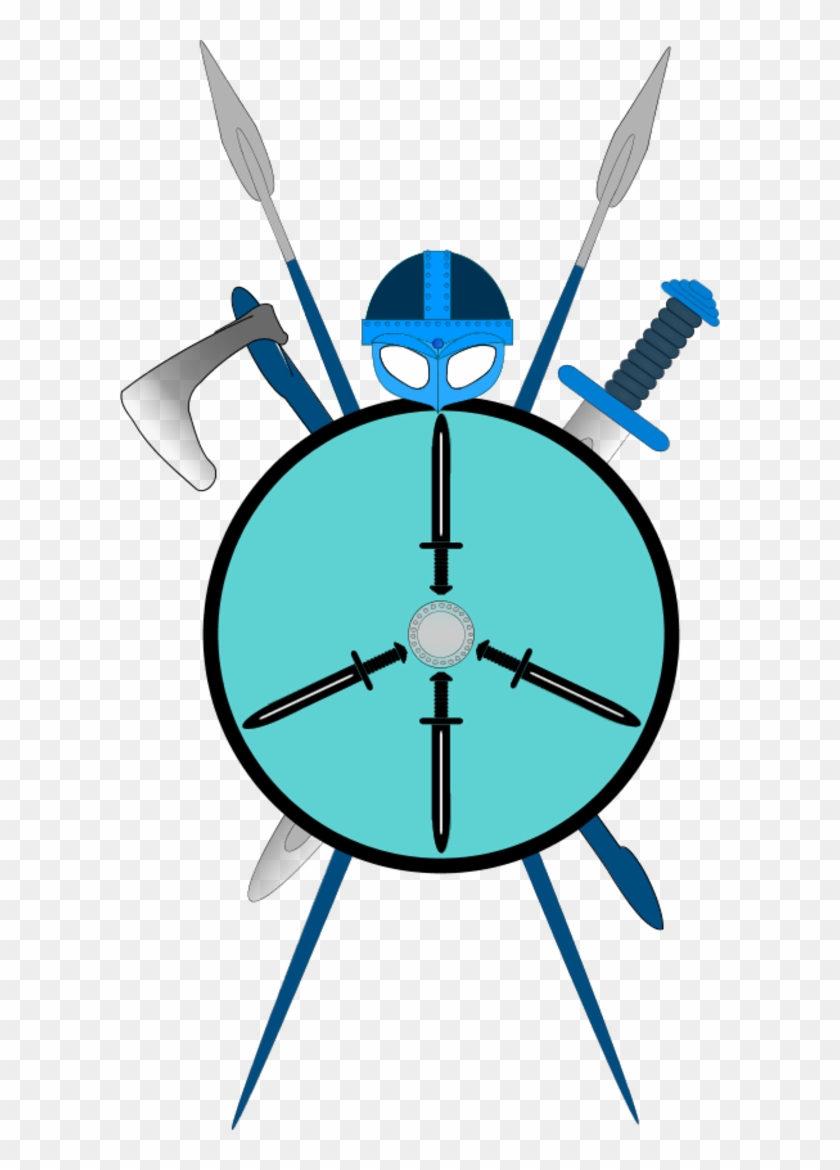 Sword Shield Ax Spear - Lotus Flower Vector Top #378716