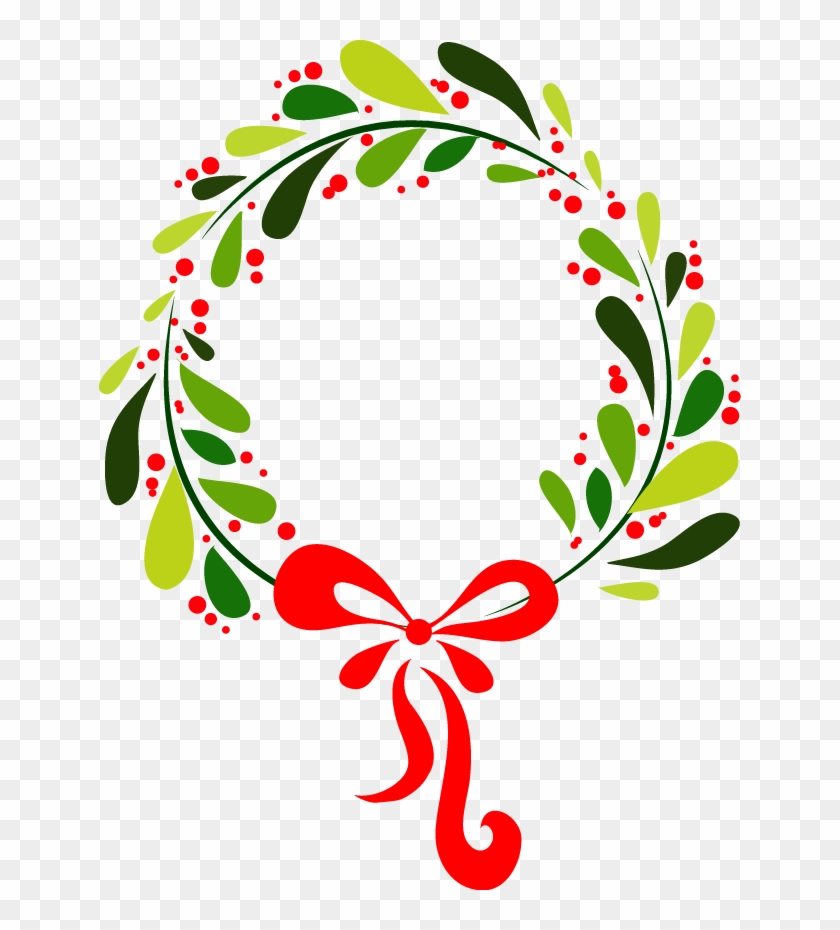 Wreath Garland Flower Christmas Ornament - Corona De Navidad Vector #378786