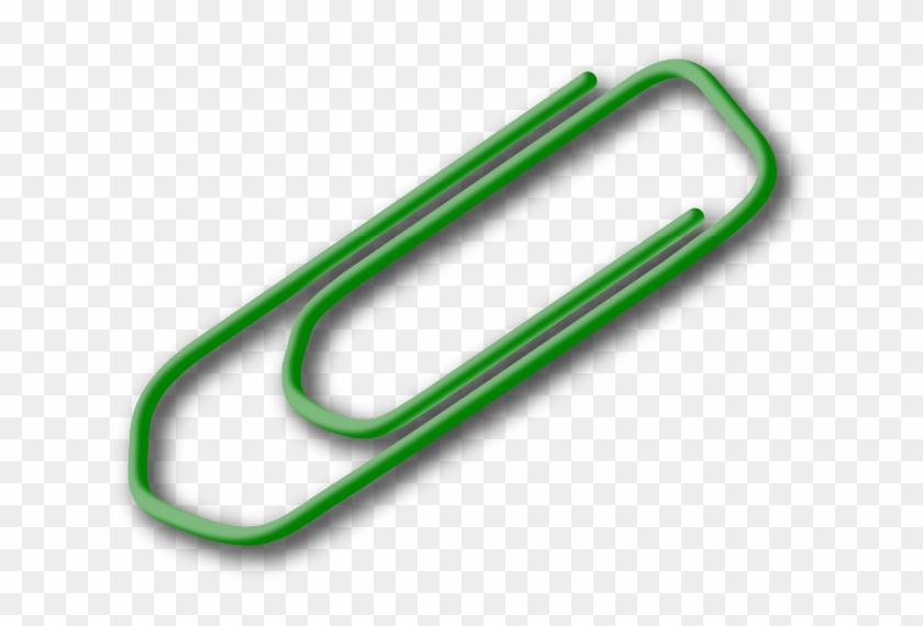Clipart - Green Paperclip - Paper Clip #379094
