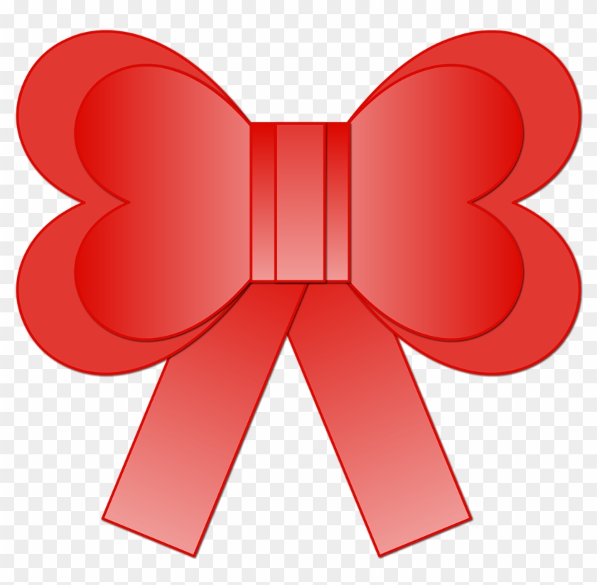 Lace, Red, Present, Red Bow, Red Ribbon - รูป โบว์ สี แดง #379652
