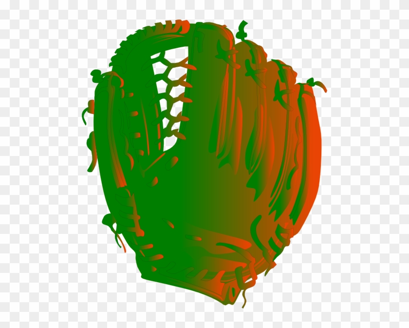 Green And Orange Glove Clip Art At Clker - Vintage Baseball And Glove Canvas Tote Bag, Adult Unisex, #379732