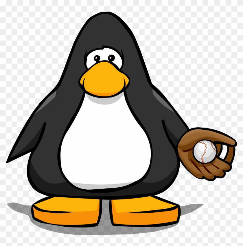 Baseball Glove From A Player Card - Penguin With A Top Hat #379743
