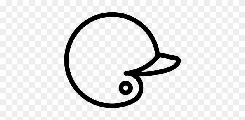 Baseball Helmet Vector - Baseball Helmet Outline #379813