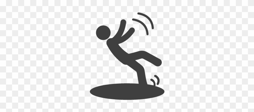 Black Slip And Fall Icon Representing Personal Injury - Slip And Fall #380211