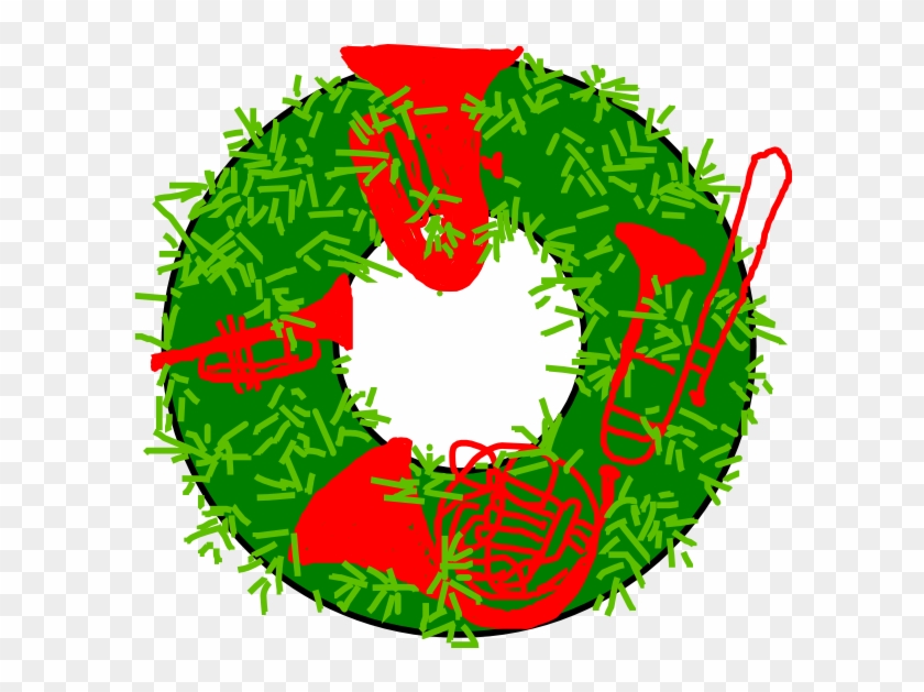 Brass Quartet Wreath Clip Art - Illustration #380394