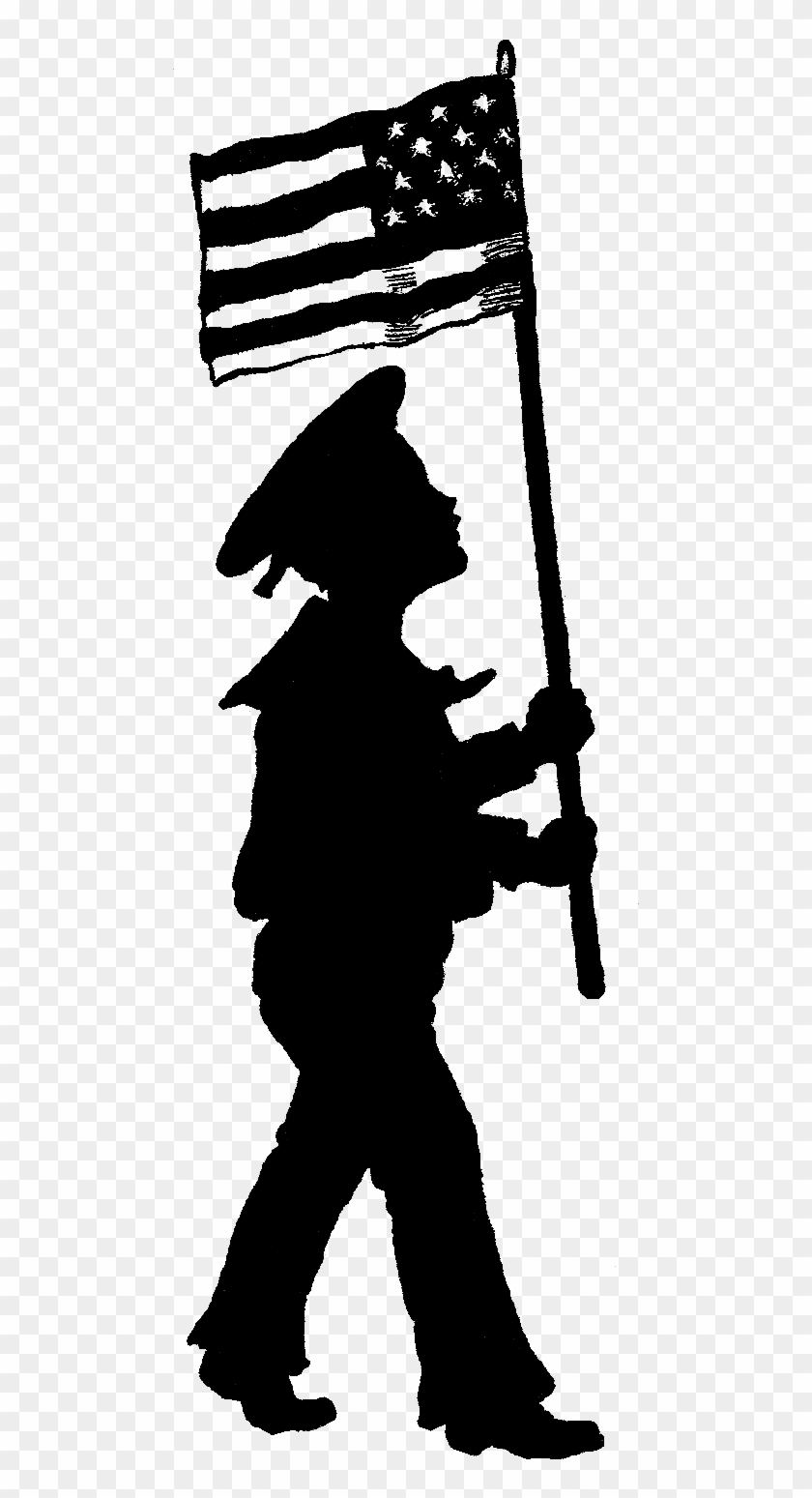 American Flag Boy Download Silhouette - Digital Stamp #380850