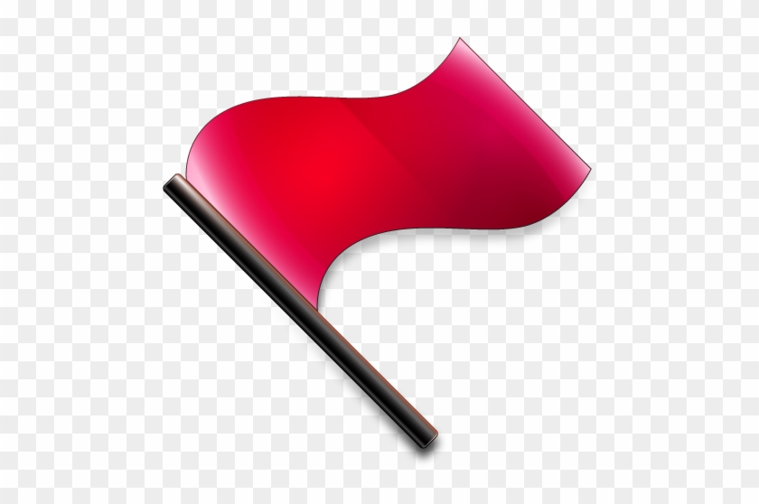 Little Red Flag Symbol Icon - Little Red Flag Symbol Icon #381513