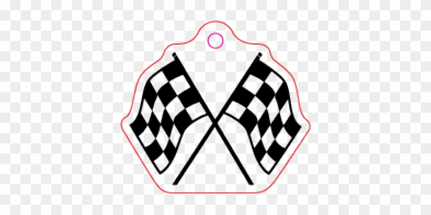 Kt18408 Checkered Flag Key Tag - Racing Flags #381529