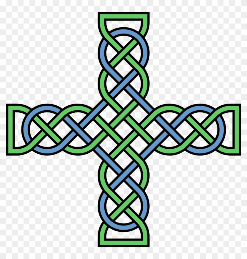 Knotwork Cross Multicolored - Celtic Knot Pattern #382307