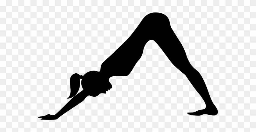 Clipart Dog Silhouette Transparent - Downward Dog Pose Silhouette #383987