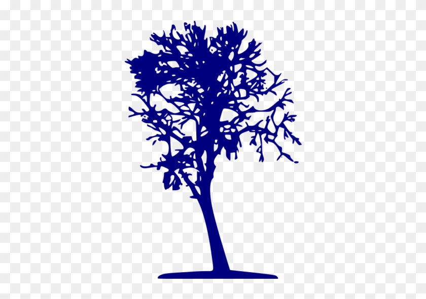 Navy Blue Tree 16 Icon - Silhouette #384095