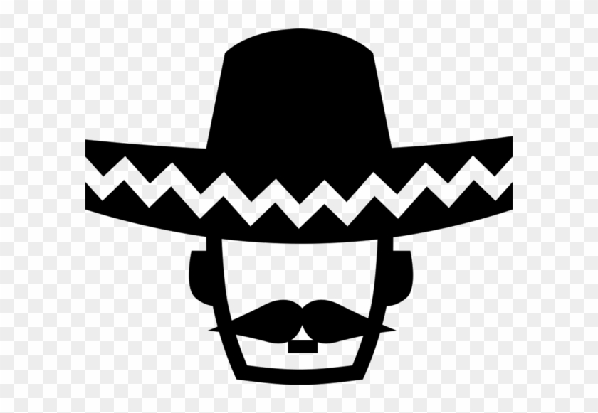 Mexican Man Wearing Sombrero Rubber Stamp - Hat #384267