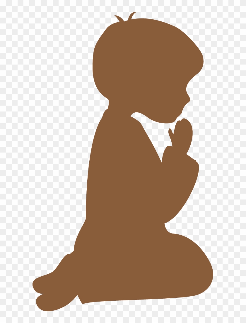 Silhouettes First Communion Clipart - Silueta De Angelitos Rezando #384609