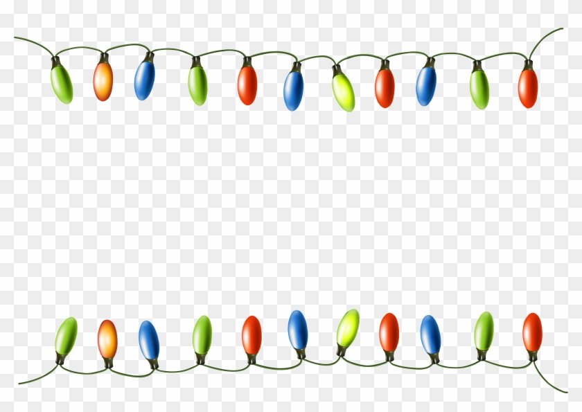 Christmas Lights Clipart Borders Png Image Gallery - String Of Christmas Lights #385052