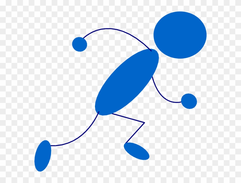 Running Blue Stick Man Clip Art At Clipart Library - À Vos Marques Prêt Partez #61086