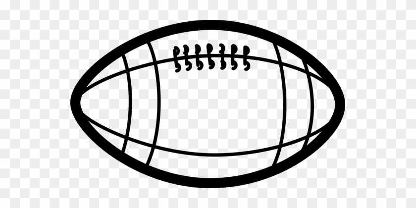 American Football Football Egg Ball Sports - Football Clipart Black And White #61625
