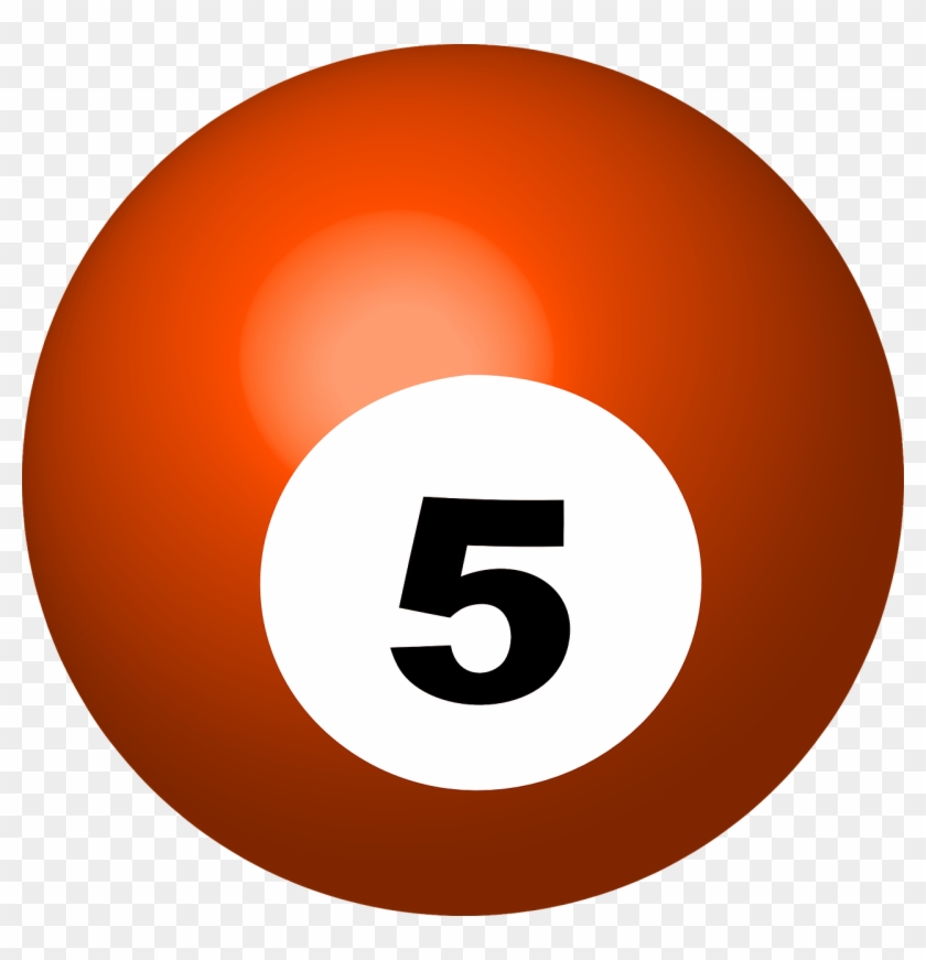 Pool Ball, Number 5, Sphere, Ball, Game - Number 5 Pool Ball #61646
