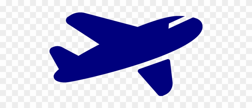 Airplane Clipart Dark Blue - Airplane Icon Black And White #61923