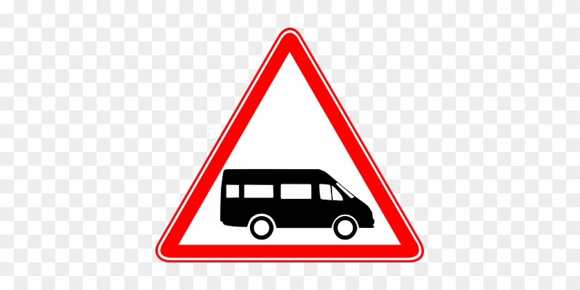 Attention, Bus, Bus Stop - Traffic Sign #63248