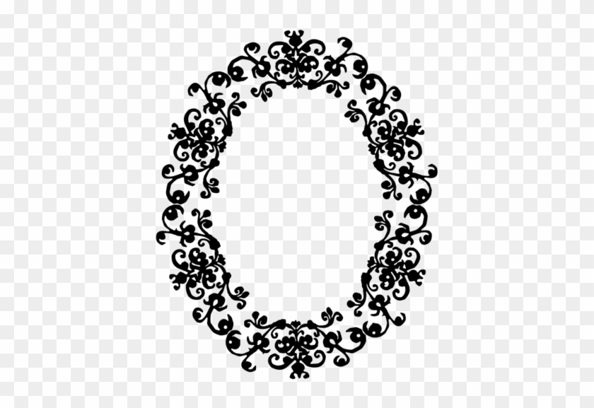 Ozdobne Ramki - Decorative Oval Clip Art #63326