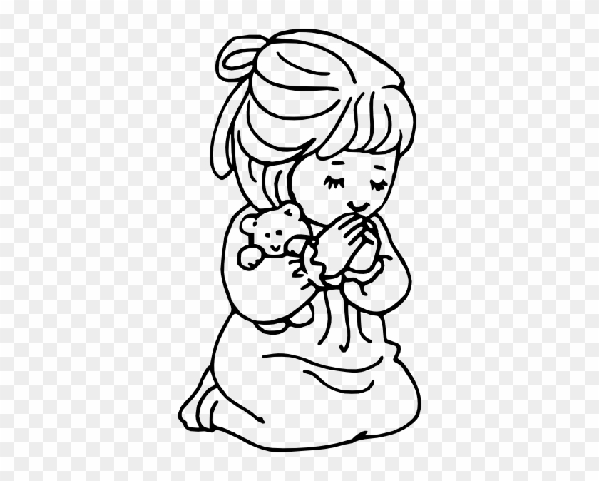Free Clip Art Praying Little Girls Image Information - Bible Coloring Pages #63446
