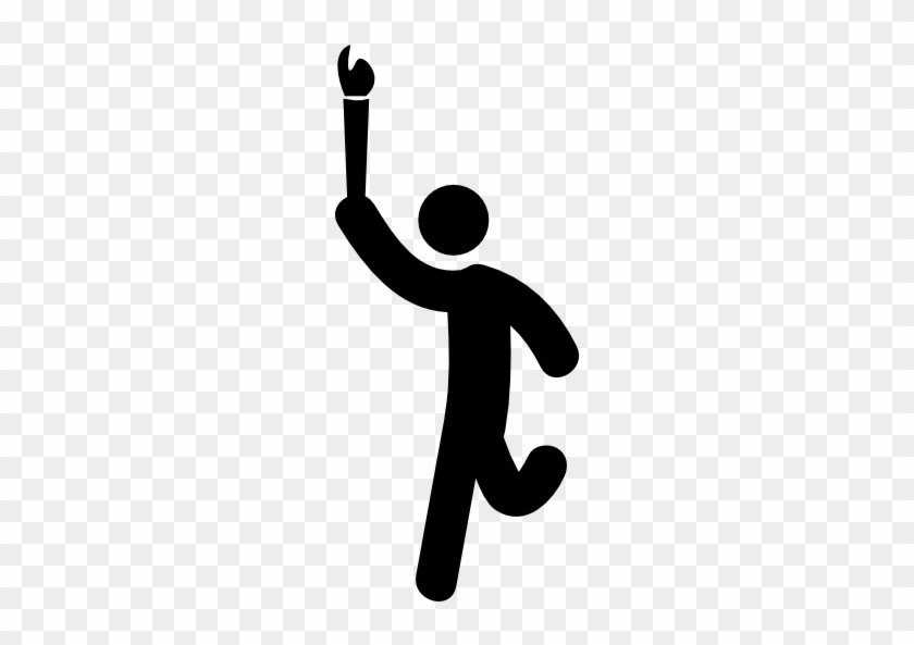 Size - Man Running With Olympic Torch #63462