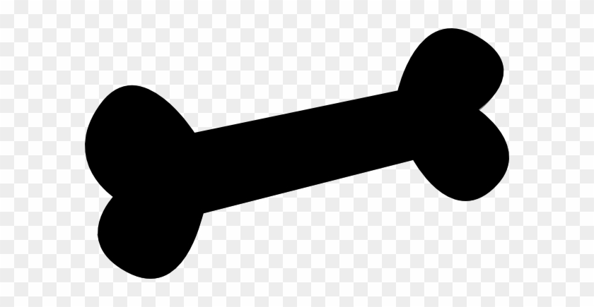 Dog Bone Black Clip Art - Dog Bone Silhouette Png #65319