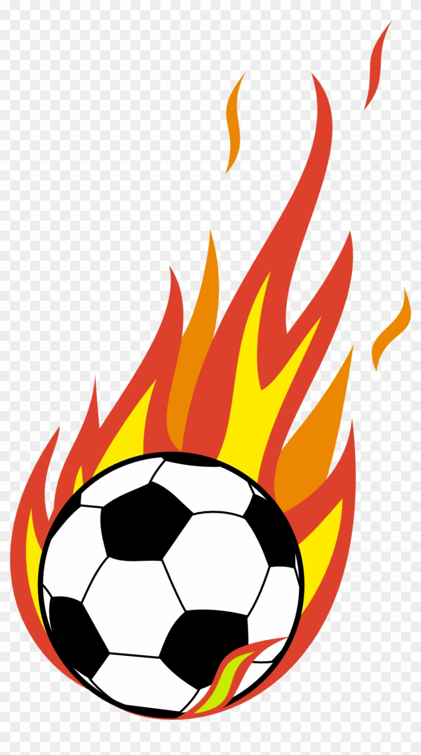 Binoculars Clip Art - Flaming Soccer Ball Clip Art #66009