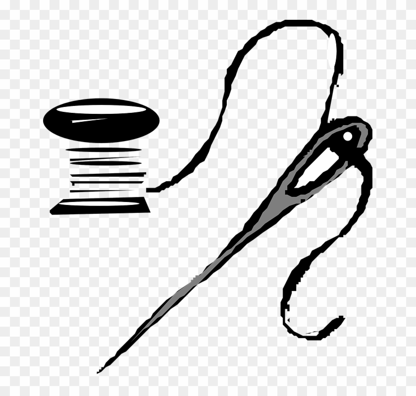 Needle Thread Needle Eye Sewing Reel Needlework - Needle And Thread Clip Art #66242