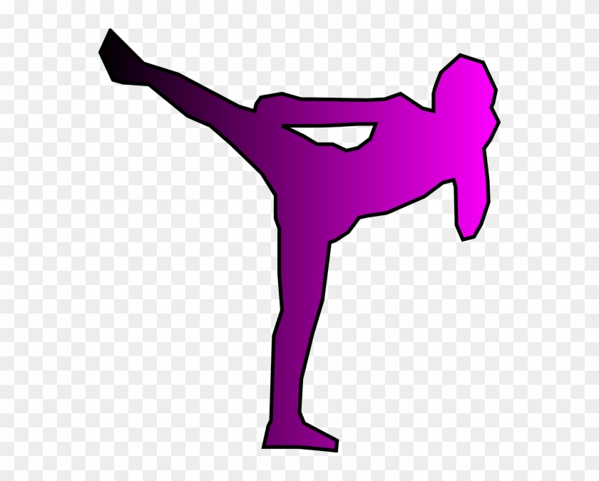 Pink Kickboxer Clip Art At Clker - Kickboxing Clip Art Free #66430