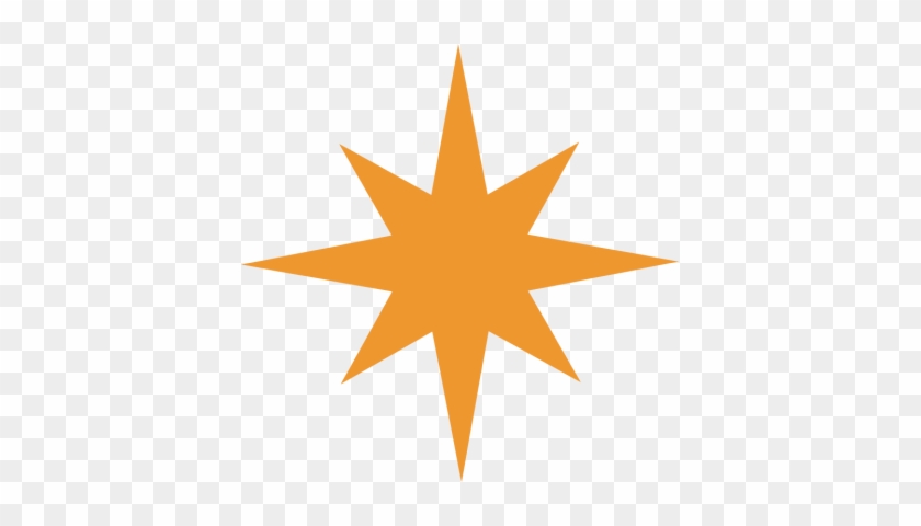 Bethlehem Clipart - Black And White Star Tile #67822