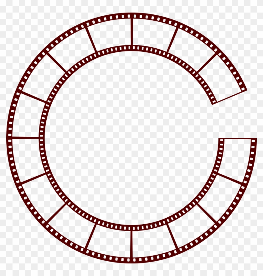 File - Filmstrip-circle - Svg - Film Strip Circle #67942