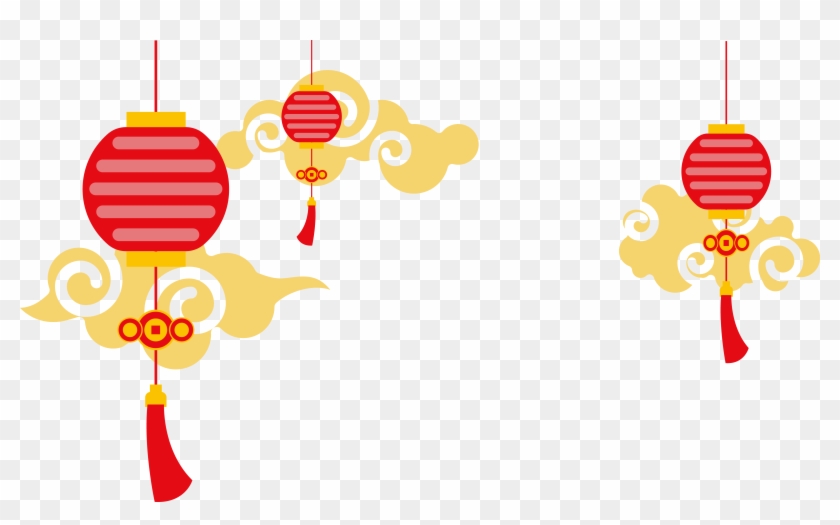 China Paper Lantern Euclidean Vector - Chinese Lanterns Transparent Background #386470