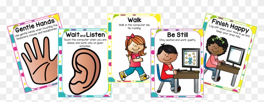 The Children Repeated Them - Computer Rules For Classroom #387476