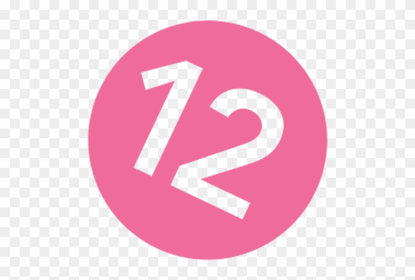 Red, Rounded,with Number 12 Clip Art At Clker - Number 12 Pink #387806
