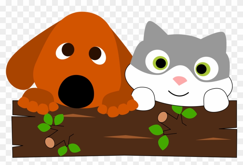 Cute Dog And Cat Clipart - Dog And Cat Clipart #387940